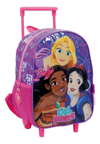 Mochila Con Carro Disney Princesas Nº12 Lila (6384)