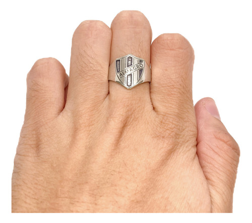 Anillo Escudo Equipo FĂștbol Argentina Almagro A - Chico Plata 925