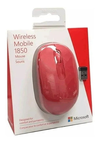 Imagem 1 de 5 de Microsoft Mouse Wireless Mobile 1850 Wireless Mini Receptor