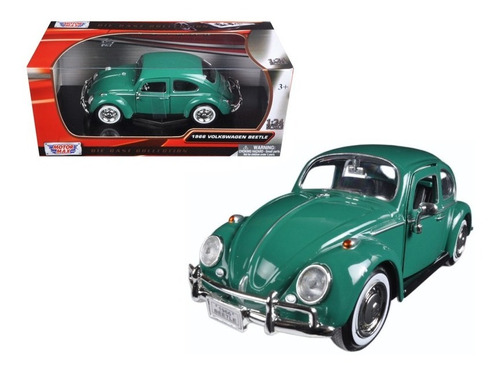 Auto Colección Volkswagen Beetle 1966 Verde 1:24 - Motor Max