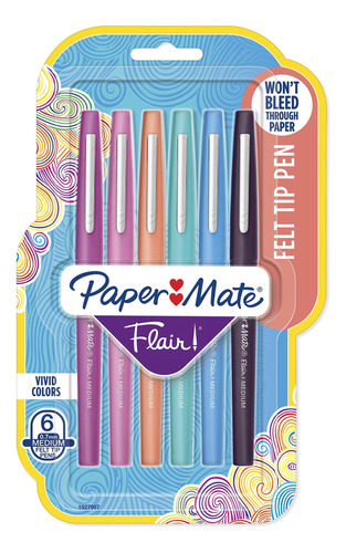 Rotulador Paper Mate Flair, Punta Media, Multicolor
