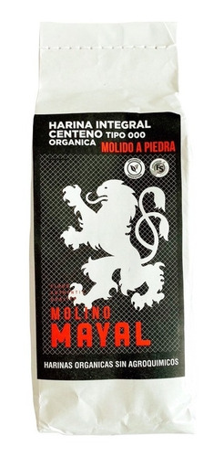 Harina Integral De Centeno 000 Orgánica Mayal X 1kg