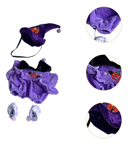3 Piezas De Ropa De Halloween Para Muñecas Con Sombrero Y