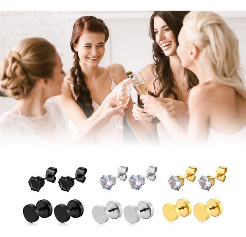 Juego Pendientes Colgantes Acero Inoxidable Moda Comodidad