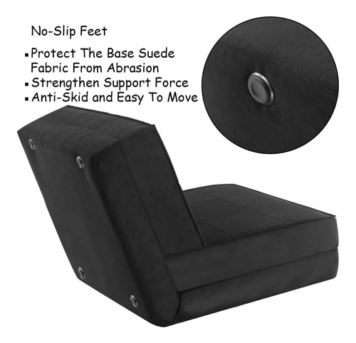 Sofa Cama Plegable Marca Giantex Color Negro