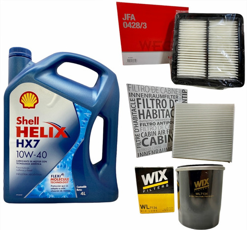 Kit Service Filtros Y Aceite Shell Honda Fit City 1.4 1.5