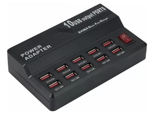 Cargador Múltiple Usb 10 Puertos Carga Rápida 5v - 12a Estac