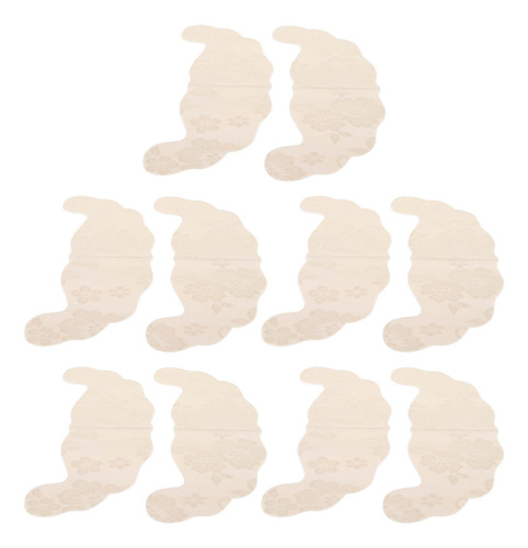 Pegatinas Desechables De Encaje Para El Pecho, 5 Pares, Con