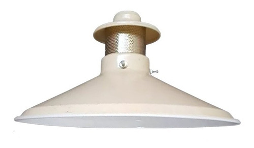 Imagen 3 de 10 de Colgante Campana 35 Cm Diametro Marfil Con Detalles Dorado