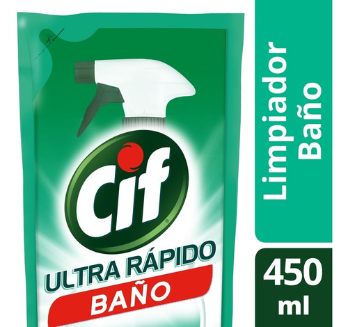 Imagen 3 de 4 de Limpiador Liquido Cif Baño Doy Pack X 450ml