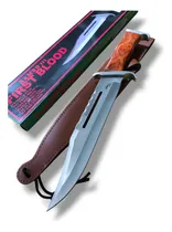Comprar Cuchillo Rambo Iii 3 First Blood Signature Caza Funda Cuero