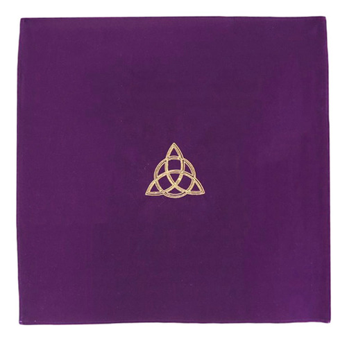 Mantel De Tarot De Terciopelo Wicca Morado 80x80cm