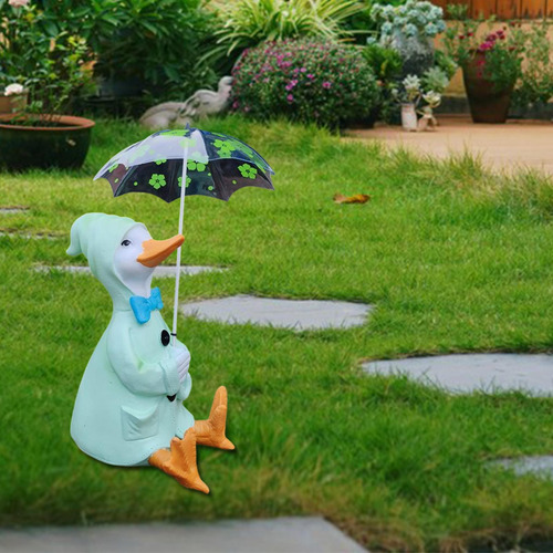 Figura En Miniatura Garden Duck Statue Crafts Diy 1