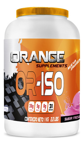 Suplemento Proteína Polvo Iso Hidrolizada Orange 1kg Platano