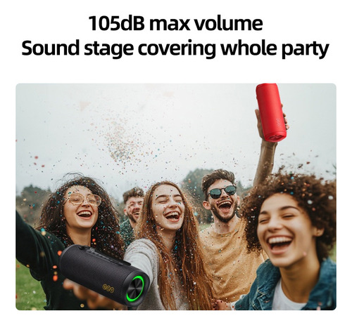 Qcy Sp7 Portátil Altavoz Bluetooth 5200mah Mic Rgb, Ipx7, Tf