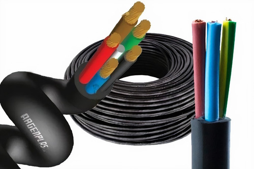 Cable Tipo Taller 3 X 2.5 Mm Argenplas Tpr Rollo X 25 Mts