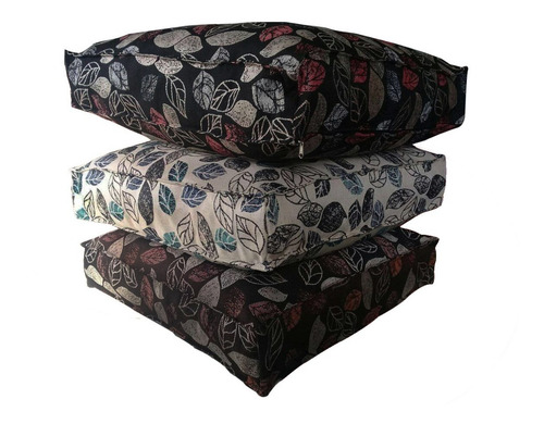 Imagen 3 de 10 de Almohadon Chenille 60x60 P Sillón Algarrobo Con Fuelle Y Cierre