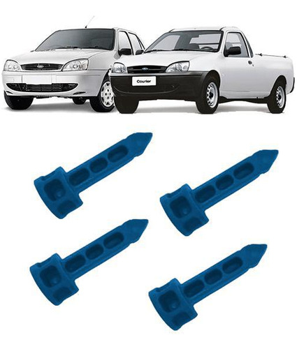 Kit Trava Da Soleira Ford Fiesta Courier 1995 A 2013 Azul