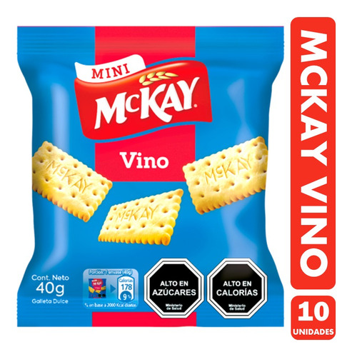 Galletas Mini Mckay De Vino, Para Colación (pack De 10 Uni) 