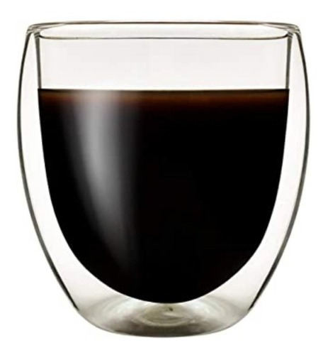 Copo Whisky Vidro Parede Dupla Café Água Caipirinha Vinho Cor Transparente