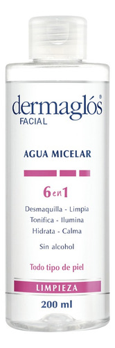 Dermaglos Agua Micelar 6 En 1 Desmaquillante X 400 Ml