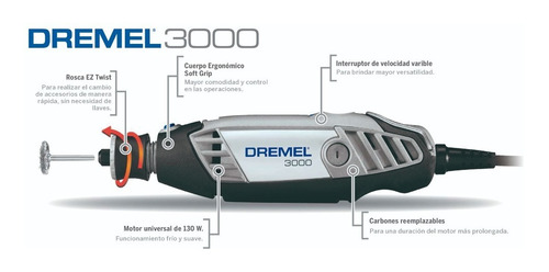 Herramienta Multipropósito Dremel 3000 + 10 Accesorios