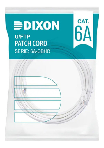Dixon 6a-cbhc-wh3, Cable Patch Cord U/ftp Cat. 6a De 3mts