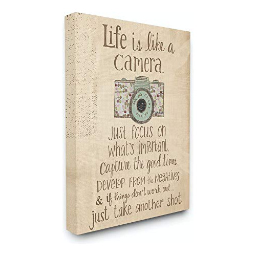 Stupell Home Décor Life Is Like Camera - Placa De Pare...