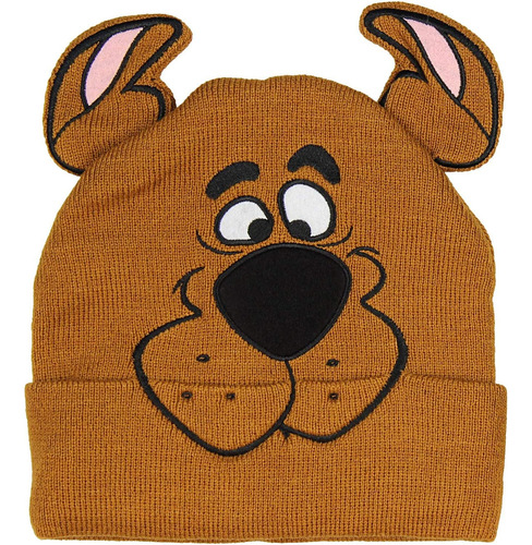 Scooby Doo Disfraz Beanie Hat Scooby Bordado Original Cara