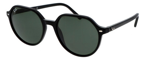 Óculos De Sol Unissex Ray-ban Rb2195 901/31 53 Thalia Cor Preto Cor Da Armação Preto Cor Da Haste Preto Cor Da Lente Verde Desenho Redondo