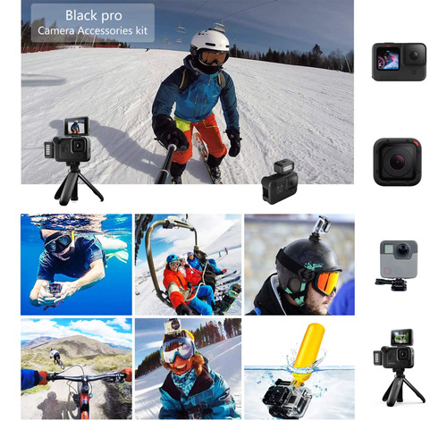 Kit De Acessórios De Câmera Black Pro 60-in-1 Para Gopro Her