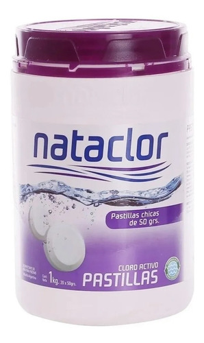 Imagen 3 de 7 de Pastillas De Cloro Activo 50 Gr X 1 Kg Nataclor Rinde + Mm