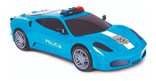 Carrinho De Polícia Sportcar Infantil Poliplac - Azul