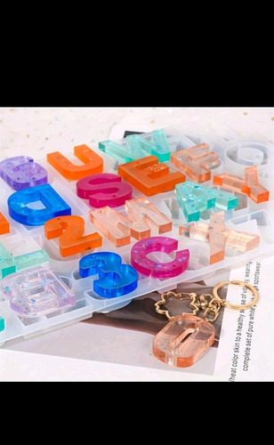 Molde De Silicon De Abecedario Para Resina Letras Y Números