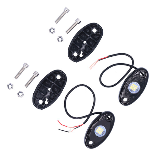 Par De Faros Trail Rig Rock, Color Blanco, 9 Led, Chasis Ip6