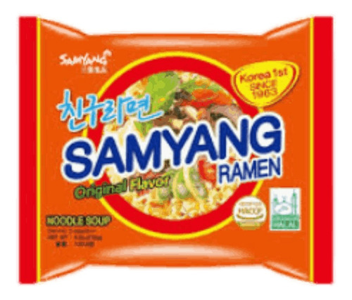 Ramen Coreano Samyang Sabor Original 140g Sopa Instantánea.