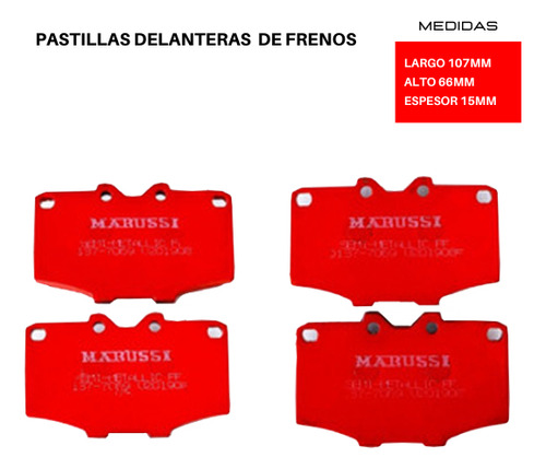 Pastilla De Freno Land Cruiser Base 3.4 1982