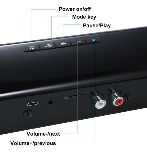 Lujo Inalmbrico Bt 4.0 Barra De Sonido Bocina Tv Cine En