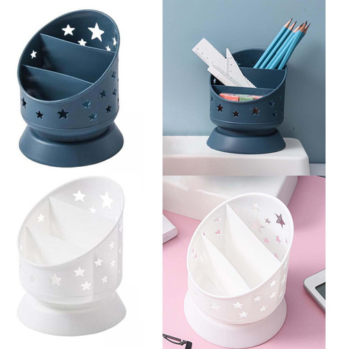 Soporte Para Bolígrafos, Cubo Para Brochas De Color Azul