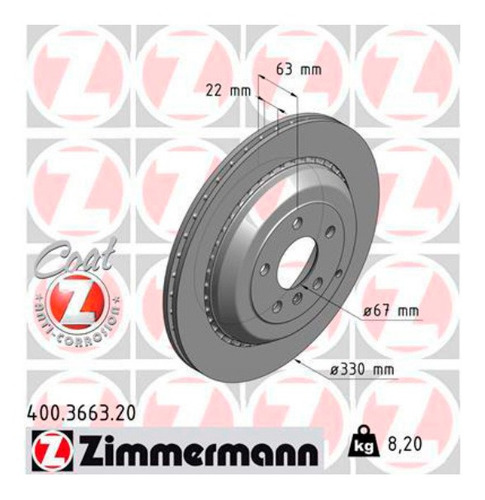 Par Disco De Freio Tras. Mercedes Ml 320 2005-2010 W164
