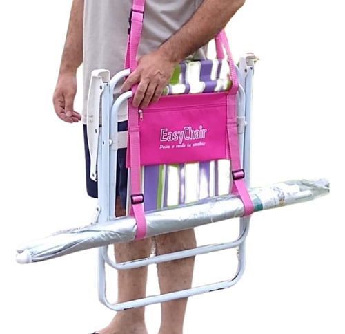 Bolsa Porta Objetos Leva 02 Cadeiras Praia Alta E Guarda Sol
