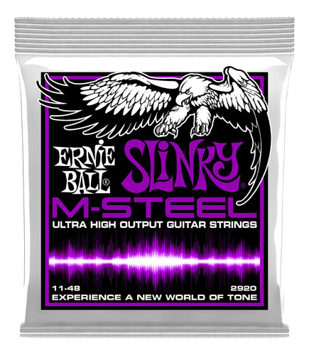 Encordado Ernie Ball Guitarra Eléctrica M-steel 11-48 - Usa