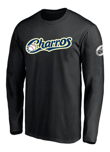 Playera Beisbol Manga Larga Charros Jalisco Team Logo