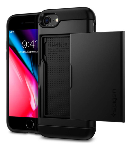 Funda De Teléfono Spigen Slim Armor Cs Para iPhone SE 2022 Negra