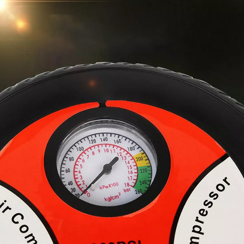 Calibrador Pneus Mini Compressor Ar Inflador 12v Portátil