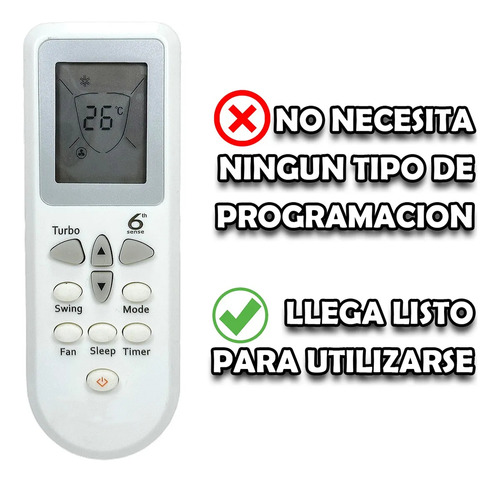 Control Remoto Para Whirlpool Aire Ac Dg11d3-01