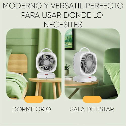 Ventilador De Escritorio Abanico Recargable Tipo C Portatil