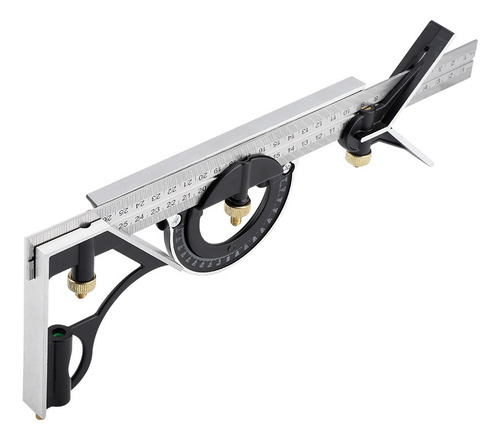 Regla De Ángulo Ajustable 300mm Combinación De Metal Cuadrad