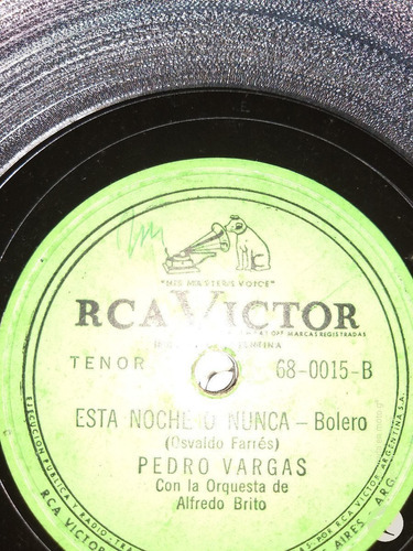 Pasta Pedro Vargas A Brito Orq Rca Victor C114