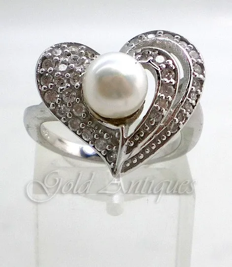 Anillo De Plata 925-oro Perla Natural Y Zafiros Bla